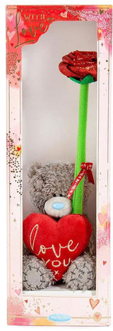 Me To You 4" Love You Heart Bear & Rose Gift Set {DC}