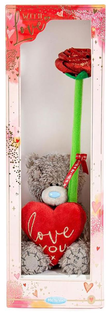 Me To You 4" Love You Heart Bear & Rose Gift Set {DC}