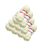 Pack of 5 Off White Acrylic Yarn Rolls – 10g each, 4 Strand 8 Ply Knitting Wool