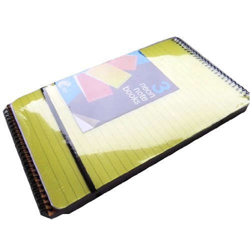 Neon Note Books 210mm x 128mm (3 Pack) {DC}