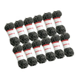 Pack of 5 Grey Acrylic Yarn Rolls – 10g each, 4 Strand 8 Ply Knitting Wool