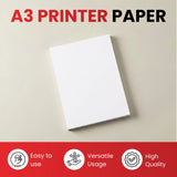 A3 Copier Paper 80gsm – 500 Sheet Ream | High-Quality White Copy Paper for Inkjet, Laser Printers & Photocopiers