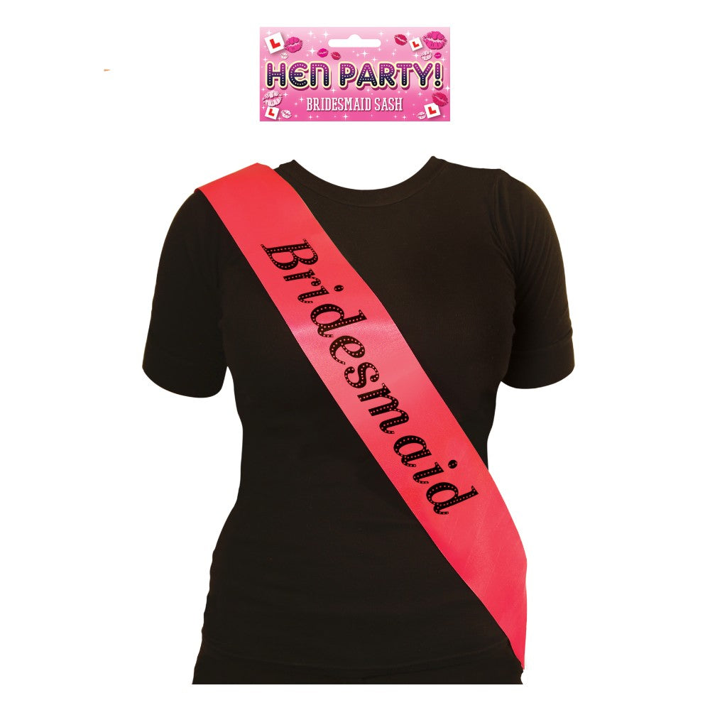 Sash Bridesmaid Hot Pink {DC}