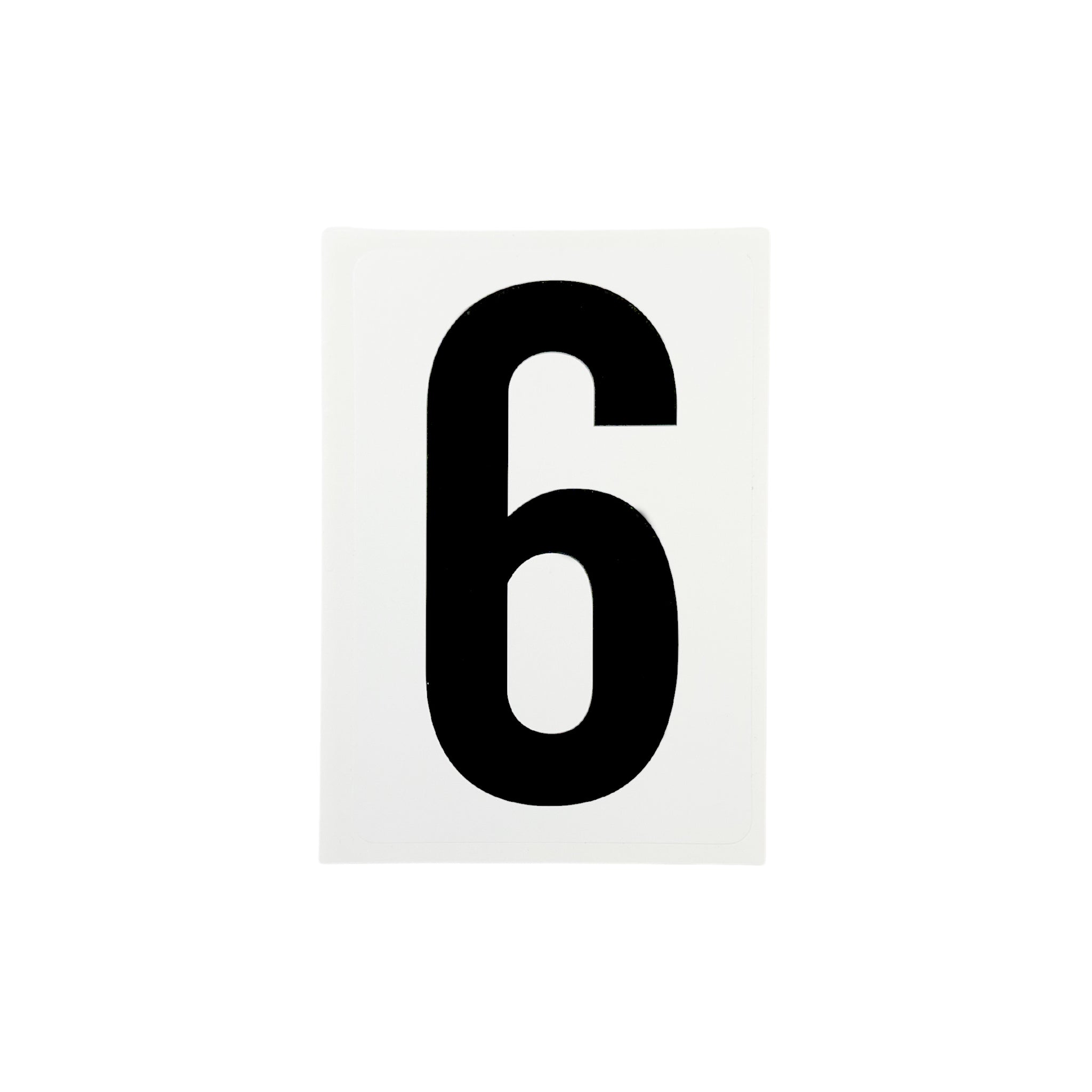 Waterproof Wheelie Bin Black Number 6 Sticker