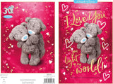 Bears Stood Embracing Luxury 3D Keepsake Valentine's Day Card {DC}