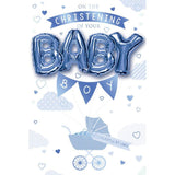 On the Christening of your baby Boy Balloon Boutique Greeting Card