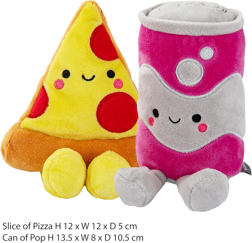 Better Together Pizza and Pop Soft Toy Set of 2 Gift Mothers Day, Birthday, Valentines Day, Anniversary	