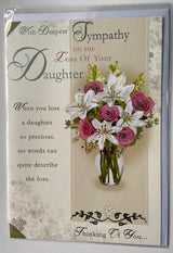 With Deepest Sympathy On The Loss Of Your Daughter Floral Card