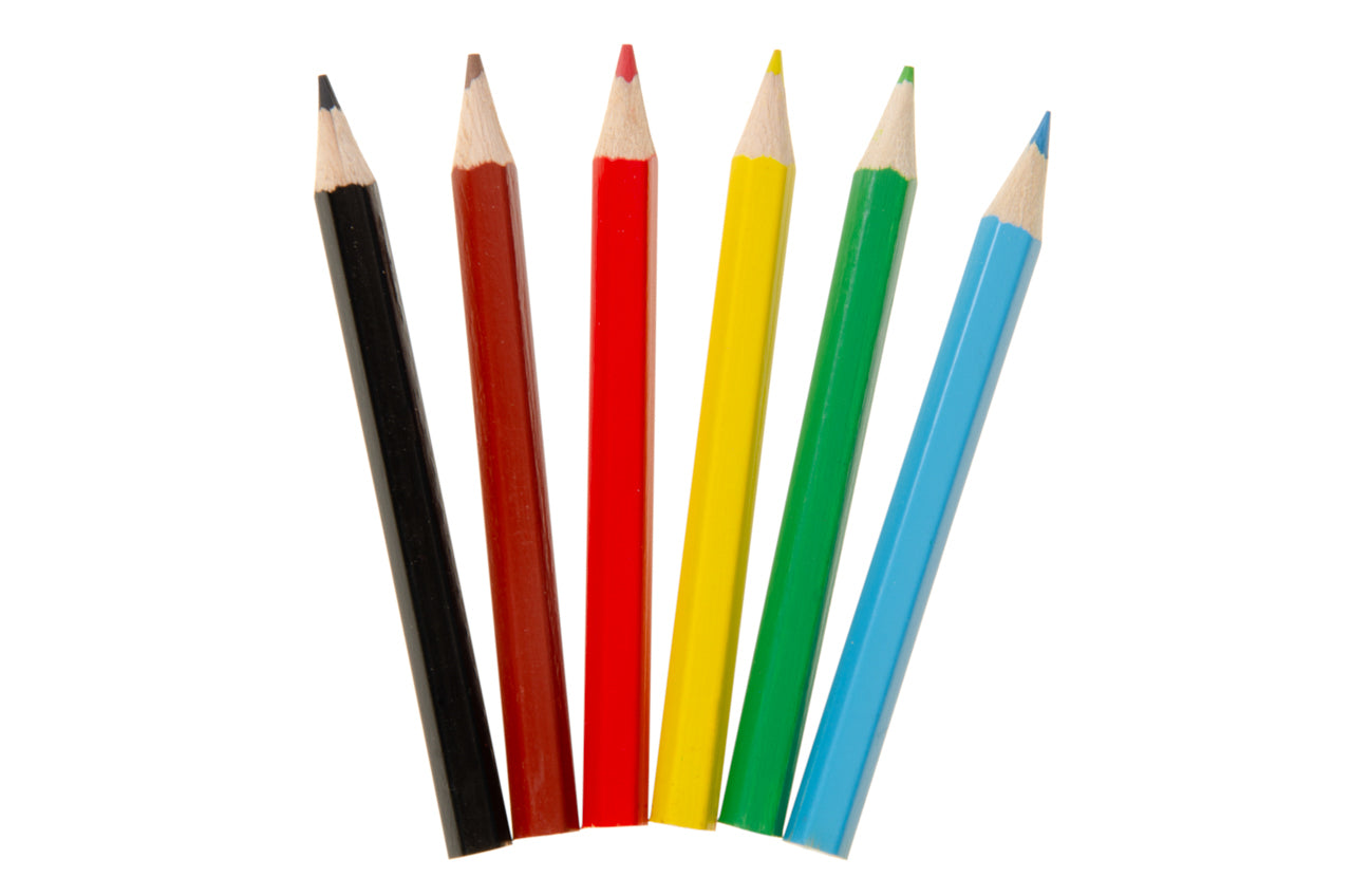 6 Pieces Football Design Colored Pencils 9cm
