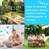 JA004 Blue Vintage Print Bunting 10m with 20 Pennants