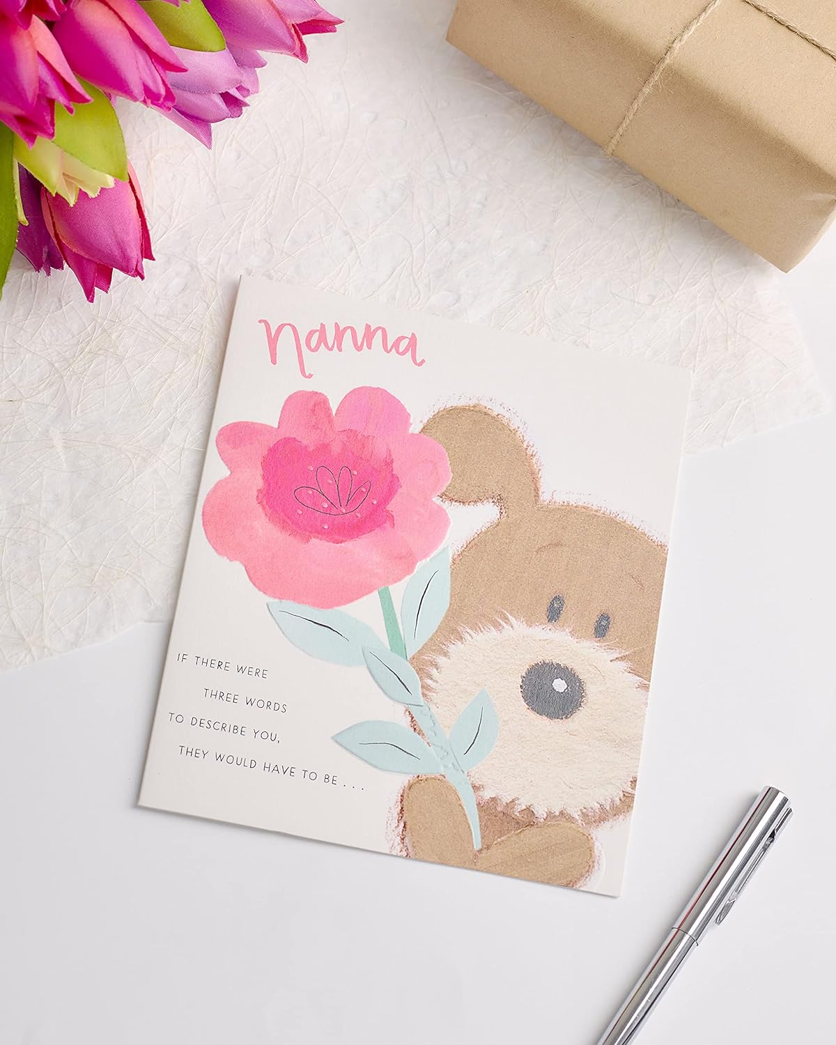 For Nanna Dog & Flower Design Lots of Woof Mother's Day Card