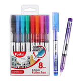 Pack of 8 0.5mm Plastic Colorful Roller Pens