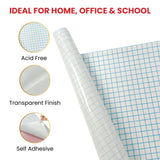 Janrax 50cm x 1m Clear Glossy CPP 0.06mm Thick Self-Adhesive Book Cover Roll