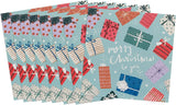 Multipack of 8 Bright Presents Design Charity Christmas Cards with Envelope