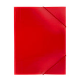 Janrax A4 Clearview Red 3 Flap Folder with Elasticated Closure