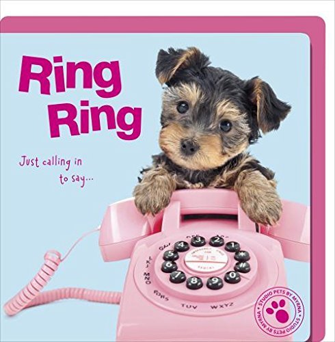 Studio pets ring ring puppy birthday card 