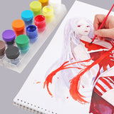 Pack of 12 Tempera Paints Watercolour