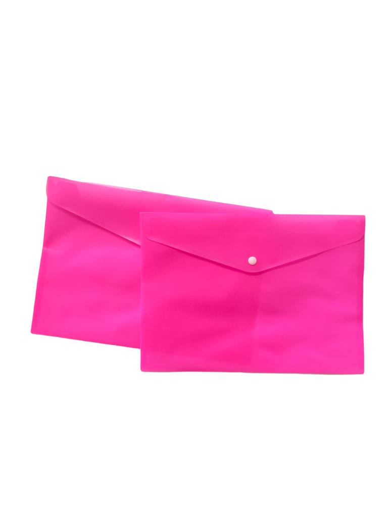 Pack of 3 Neon Carry Folders Documents Wallets {DC}