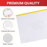 Pack of 12 A4+ Foolscap Clear Zippy Bags with Black Zip