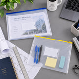 Pack of 12 A4 Clear Zippy Bags with White Zip