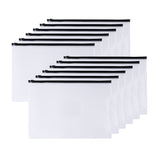 Pack of 12 A6 Clear Zippy Bags with Black Zip