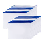 Pack of 12 A6 Clear Zippy Bags with Blue Zip