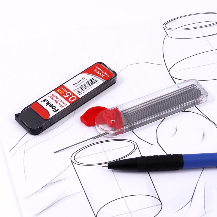 Single Tube of 20 0.7mm Mechanical Pencil HB Black Lead Refills