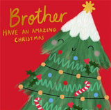Decorated Tree Design Brother Christmas Card