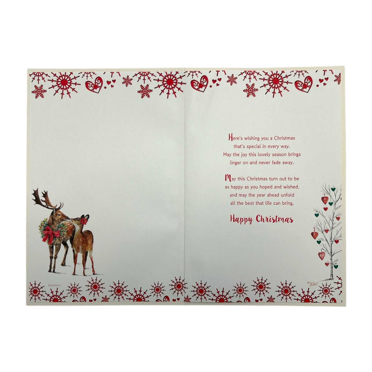 With Love to My Wife Lovely Heart Christmas Card sentimental