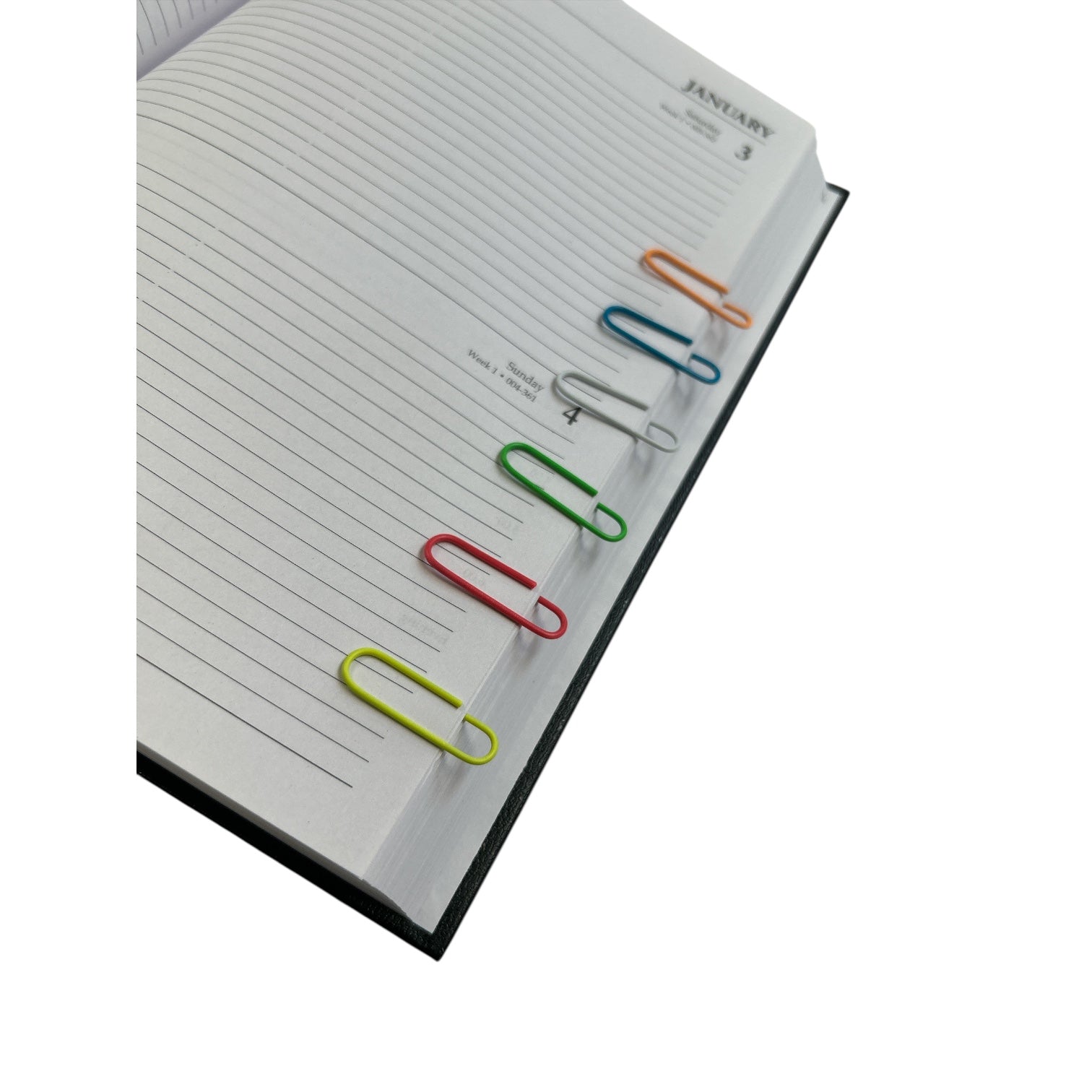 Pack of 100 Assorted Coloured 28mm Paper Clips in Hang Pack