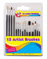 Artbox Wooden Handle Paint Brush (Pack of 15)