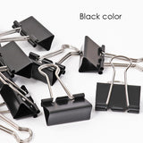 Pack of 12 Black 25mm Foldback Binder Clips