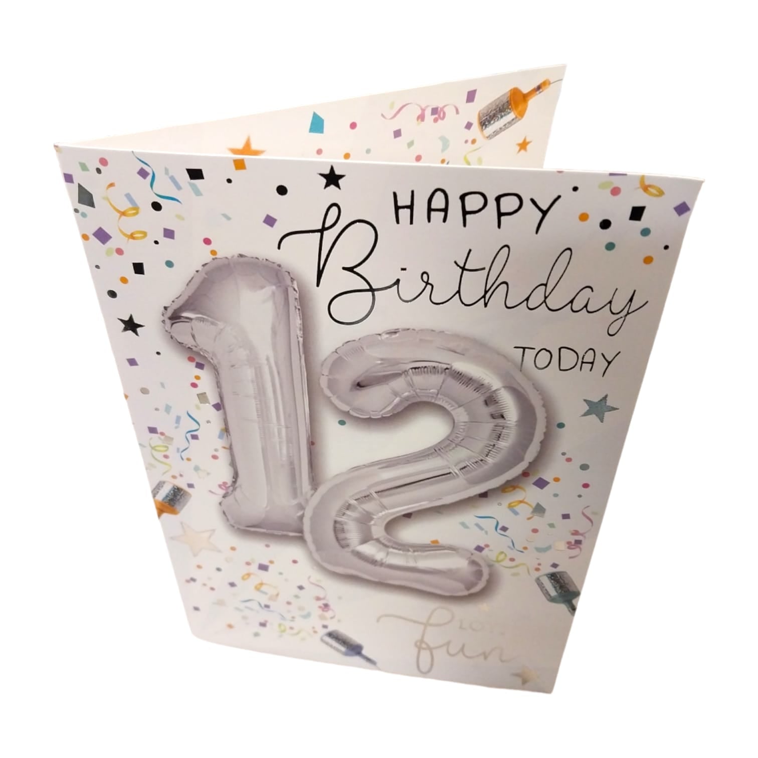 Happy Birthday 12 today Have fun Balloon Boutique Greeting Card