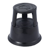 Black Metal Rolling Kick Step Stool with 150kg Capacity