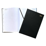 Janrax 2027 A4 Day Per Page Black Desk Diary