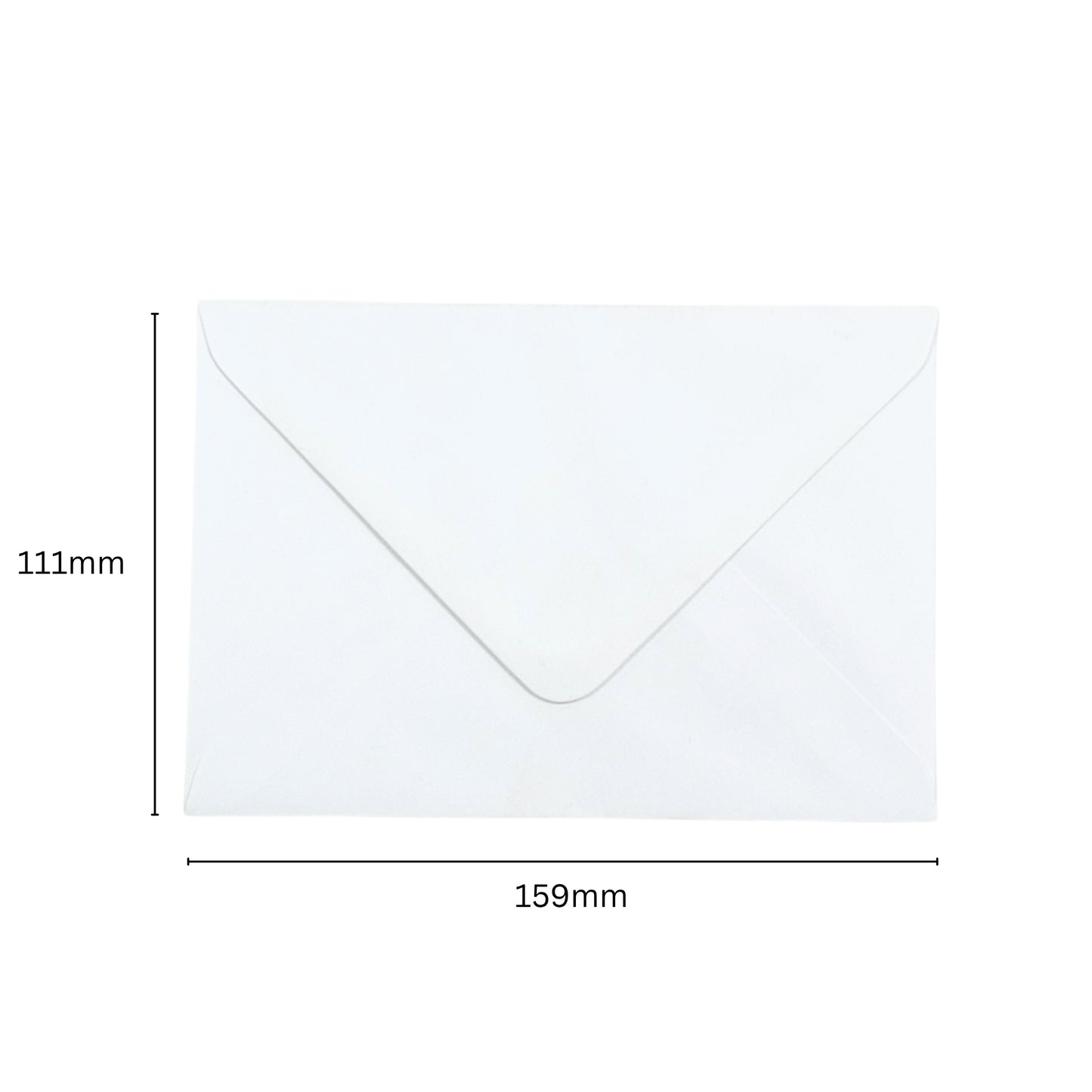Pack of 50 White 100gsm 111x159mm Gummed Envelopes