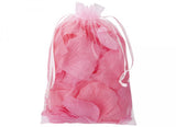 Fabric Decorative Pink Petals In Organza Bag
