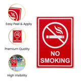 Pack of 3 No Smoking Self-Adhesive Labels 80x110mm