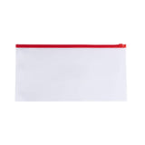 Pack of 12 DL Clear Zippy Bags with Red Zip