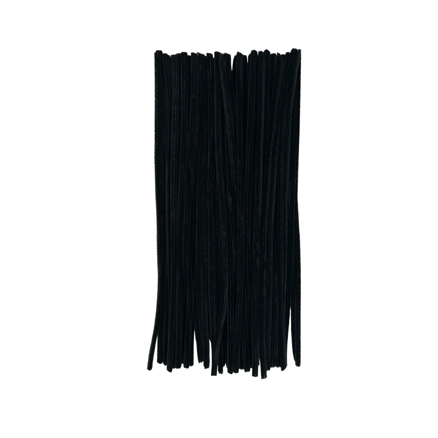 Pack of 50 Black Coloured Pipe Cleaners 30cm x 6mm Craft Chenille Stems