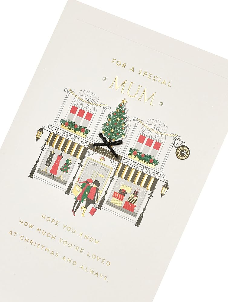 Stylish Contemporary Design Mum Christmas Card