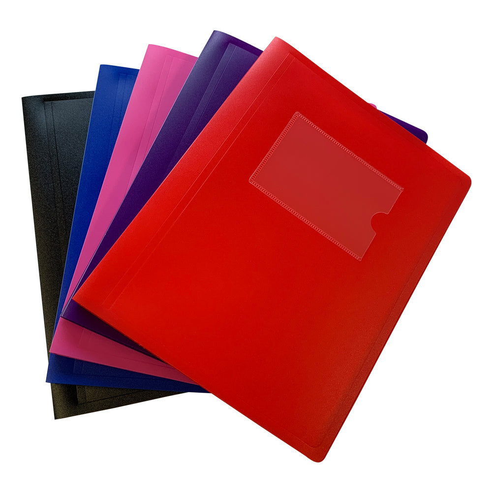 A5 Red Flexible Cover 20 Pocket Display Book