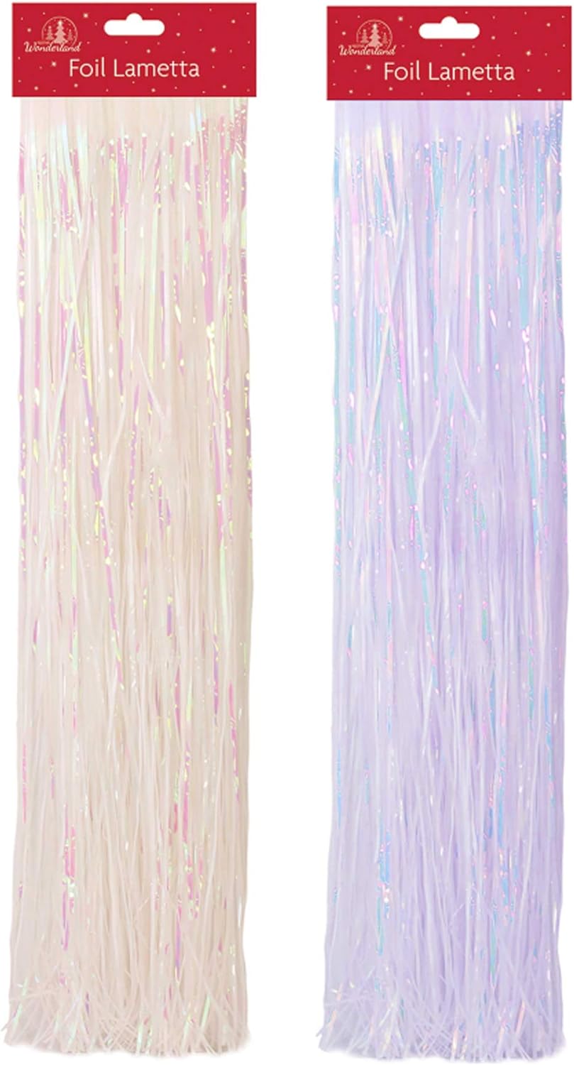 Iridescent Foil Lametta Christmas Tree Decoration