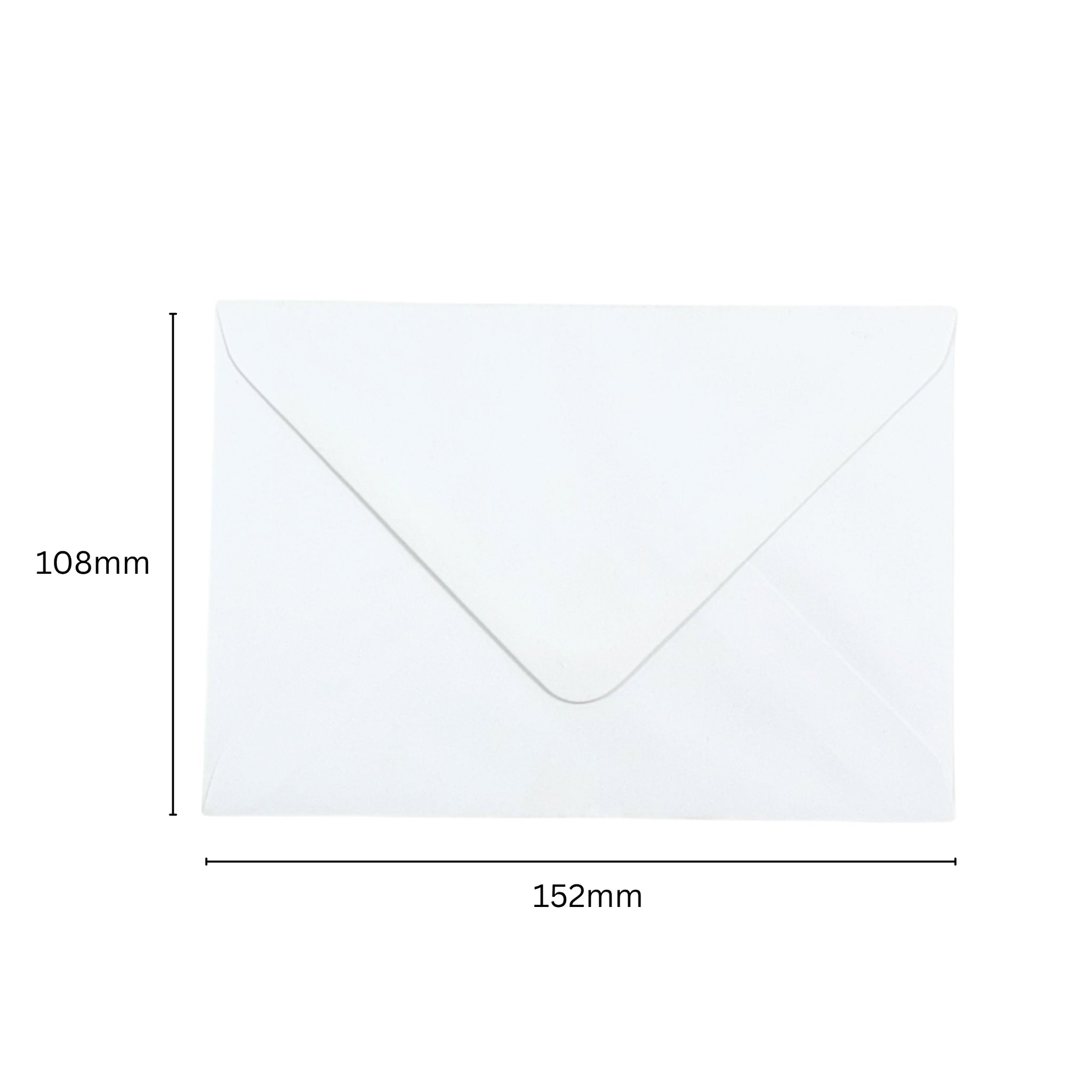 Pack of 50 White 100gsm 108x152mm Gummed Envelopes