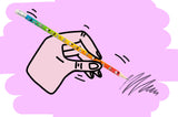 Pack of 12 Laughing Face Design Pencils with Eraser