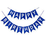 Blue Happy Birthday Party Banner